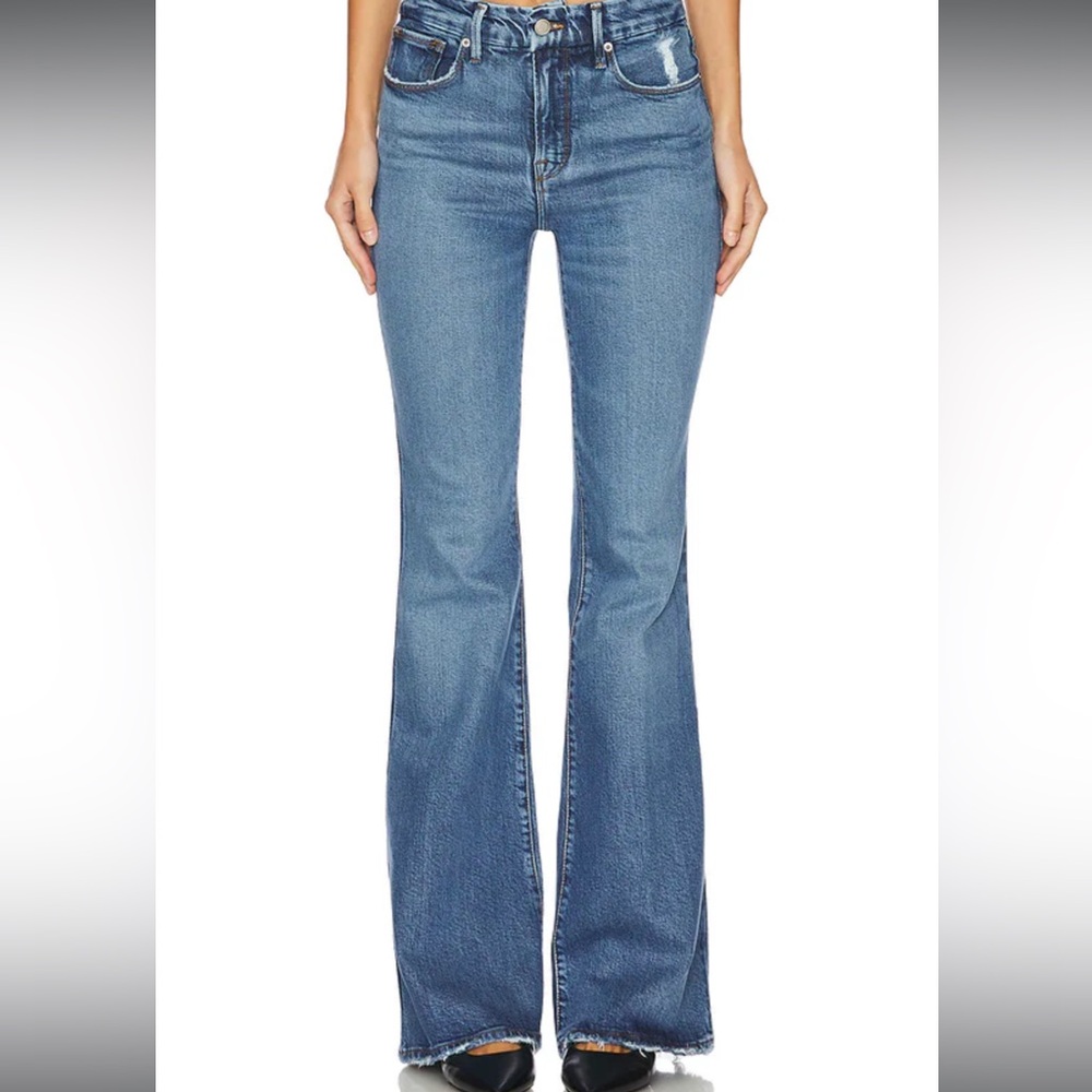 Good American Good Curve boot cut jeans size 10